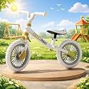 Minimalist Aesthetic Balance Bike for Kids | Adjustable Seat & Handlebars | Durable First Bicycle for Boys & Girls | Safe Learning & Development for 18 Month to 5 Years Old Kids.