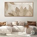 Minimalist &amp; Modern Art for Bedroom Decor Framed Abstract Artwork for Walls Neutral &amp; Contemporary Beige Wall art - Artwork for Living Room and Boho Style Large Abstract Wall Art 20×40IN