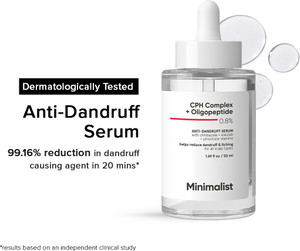 minimalist anti-dandruff hair serum for flaky  itchy scalp pre shampoo dandruff treatment 50 ml