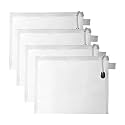 Minimalist Transparent Mesh Storage Bags, Envelope Bag, Document Bag, Zipper Bag, Bill Organizer, Stationery Bag, School Supplies, Office Supplies, Zipper Test Paper Information Bag (Medium, 4 Pieces)