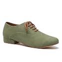 Minishion Dancing Shoes for Men 1" Standard Heel Leather Ballroom Dance Shoes