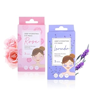 miniso eye mask deep hydrating under eye skin care reducing eye fine lines wrinkle under eye patches total 6 pairs lavender x3 amp rose x3