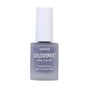 miniso long-lasting nail polishquick dry french formula nail paint matte finish8ml23 matte grey