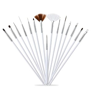 miniso 15pcssets of nail art painting drawing line brush painting flower phototherapy point drill pen nail tools nails brush gel varnishes tools
