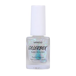miniso long-lasting nail polishquick dry french formula nail paint glossy finish8ml27 sequins pink