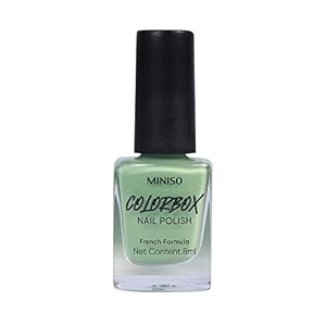miniso long-lasting nail polishquick dry french formula nail paint8ml12 peak green