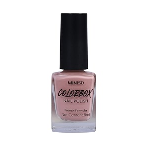miniso long-lasting nail polishquick dry french formula nail paint8ml18 creamy beige