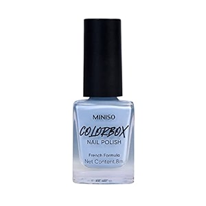 miniso long-lasting nail polishquick dry french formula nail paint8ml19 baby blue
