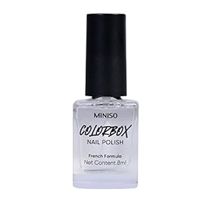 miniso long-lasting nail polishquick dry french formula nail paint8ml15 transparenttop coat