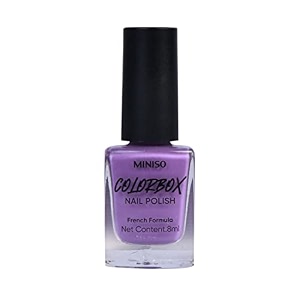 miniso long-lasting nail polishquick dry french formula nail paint glossy finish 8ml07 purple