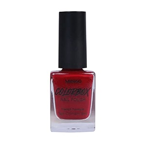 miniso long-lasting nail polishquick dry french formula nail paint glossy finish 8ml14 dark pink
