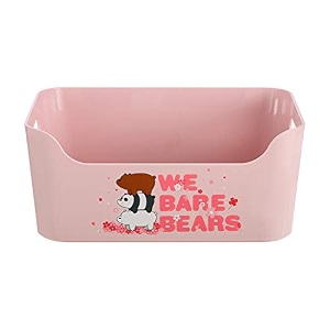 miniso we bare bears rectangular storage desk box standard pink