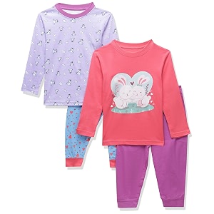 minitatu baby-girls cotton solid clothing set pack of 2