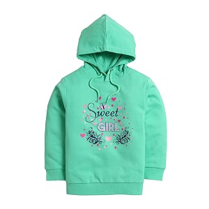 minitatu girls cotton hooded neck hoodies