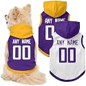 Minnesota Dog Clothes Custom Jersey Style Dog Hoodie for Pet