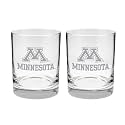 Minnesota Golden Gophers 2-Sided Satin Finish Rock Glass Set of 2 14oz