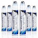 Minoxidil 5% Hair Growth Serum Roll On, Precision Applicator Pens for Men & Women, Topical Hair Regrowth Treatment, Targeted Scalp Application, Easy Dosage Control, 6 Pens x 30 mL