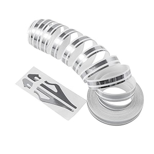 minsezhi car pinstriping tape car body side strips diy vinyl vehicle pin striping decals car pins tripe tape silver