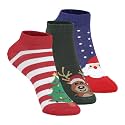Mint &amp; Oak Low Cut Ankle Women Socks, Christmas Gift Quirky Socks For Friends, Cute Funky Socks, Christmas Secret Santa Gifts For Women