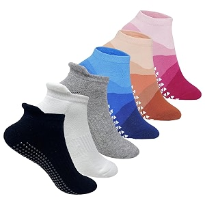 mint amp oak pilates socks with grips for women ankle length non-slip yoga socks cotton ideal for yoga pilates gym workout cute women39s gift