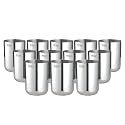 Mintage Stainless Steel Water Glass Blossom Plain 22 Gauge Kitchenware Set of-12 Pcs, Mirror Finish 35+Years of Innovation and Quality