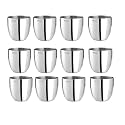 Mintage Stainless Steel Water Glass Lotus Plain 22 Gauge Kitchenware Set of-12 Pcs, Mirror Finish 35+Years of Innovation and Quality