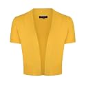 MINTLIMIT Women Shrug Bolero Open Front 3/4 Sleeve Cropped Cardigan Sweater