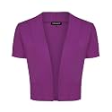 MINTLIMIT Women Shrug Bolero Open Front 3/4 Sleeve Cropped Cardigan Sweater
