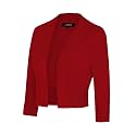 MINTLIMIT Women Shrug Bolero Open Front 3/4 Sleeve Cropped Cardigan Sweater