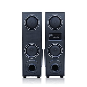 fire-monster 130w bluetooth 50 twins home dj tower mic support karaokeauxfmusb with remote supportable 24 inch height amp65 inch double subwoofer black