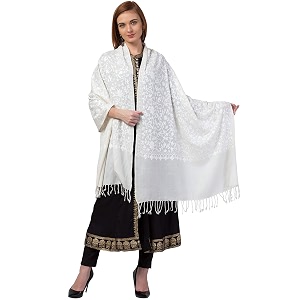 mintt tweedle women39s pure wool kashmiri embroidery stoleshawlwrap for winters 28 x 80 - inches