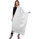 Mintt Tweedle Women's Pure Wool Kashmiri Embroidery Stole/Shawl/Wrap for Winters (28 x 80 - inches)