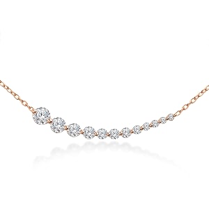 minutiae pendant necklace with round cut solitaire austrian cubic zirconia diamond for women and girls with extendable chain brass alloy fashion jewelry