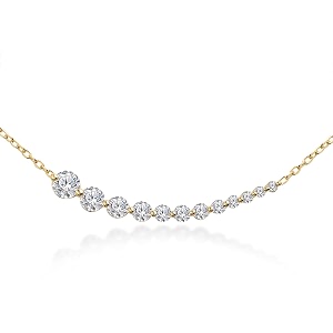 minutiae pendant necklace with round cut solitaire austrian cubic zirconia diamond for women and girls with extendable chain brass alloy fashion jewelry