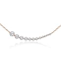 MINUTIAE Pendant Necklace with Round Cut Solitaire Austrian Cubic Zirconia Diamond for Women and Girls with Extendable Chain Brass Alloy Fashion Jewelry
