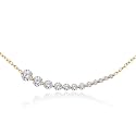 MINUTIAE Pendant Necklace with Round Cut Solitaire Austrian Cubic Zirconia Diamond for Women and Girls with Extendable Chain Brass Alloy Fashion Jewelry