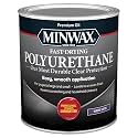 Minwax 63010444 Fast Drying Polyurethane Clear Finish, quart, Satin