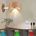 MIOBLUE LED Wall Sconce Light with Remote, 360 Rotation Magnetic RGB Picture Painting Light for Living Rooms, Bedrooms, Artwork, Dartboard
