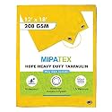 Mipatex Tarpaulin Sheet Waterproof Heavy Duty 11ft x 18ft, Poly Tarp with Aluminium Eyelets Every 3 feet - Multipurpose 200 GSM Plastic Cover for Truck, Home Roof, Rain, Outdoor or Sun (Yellow)