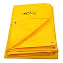 Mipatex Tarpaulin Sheet Waterproof Heavy Duty 5ft x 6ft, Poly Tarp with Aluminium Eyelets Every 3 feet - Multipurpose 150 GSM Plastic Cover for Truck, Roof, Rain, Outdoor or Sun (Yellow)