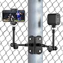 Mippko Magnetic Camera Fence Mount for GoPro/Mevo Start /insta360 /Pocket 3 /iPhone,Two 1/4"-20 Slots Net Chain Link Fence Holder for Recording Baseball/Softball/Tennis Games (2 Magic Arms)