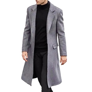 MIPPO Mens Casual Trench Coat Slim Fit