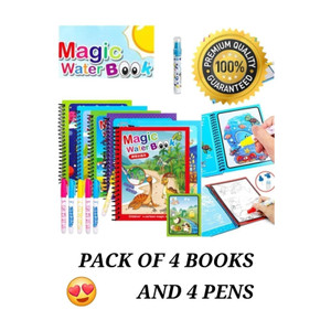 mira farmcraft pack of 4 reusable magic kids water pen book doodle painting board random design