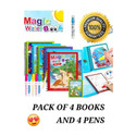 Mira Farmcraft Pack of 4 Reusable Magic Kids Water Pen Book Doodle Painting Board RANDOM DESIGN