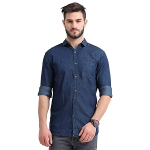 Miraan Mens Cotton Regular Fit Casual Denim