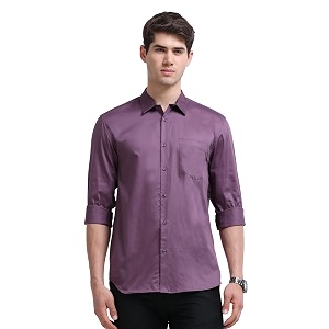 Miraan Mens Satin Long Sleeve Casual Shirt