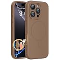 Miracase Magnetic for iPhone 16 Pro Case, Silicone, Chocolate