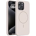 Miracase Silicone &amp; Magnetic for iPhone 15 Pro Max Case, Sand