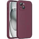 Miracase Silicone & Magnetic for iPhone 15 Case, Wine Red