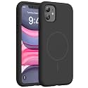 Miracase Silicone &amp; Magnetic for iPhone 11 Phone Case, Dark Black